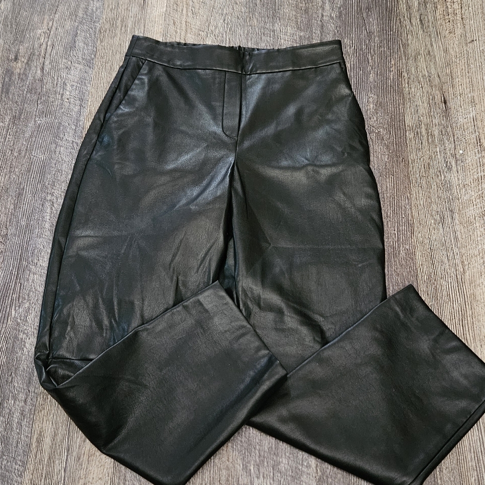 Babaton black pleather pants